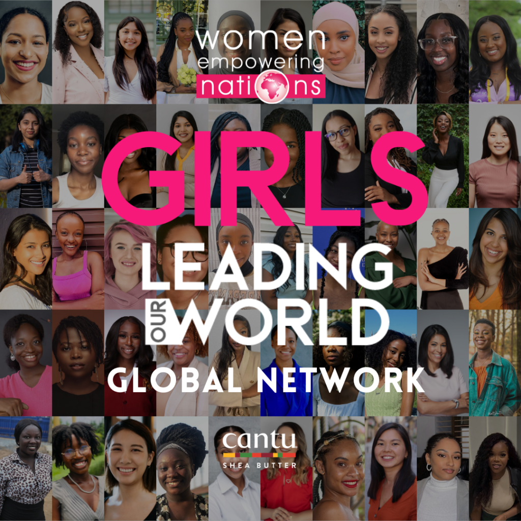 Girls Leading Our World Global Network x Cantu Beauty graphic 